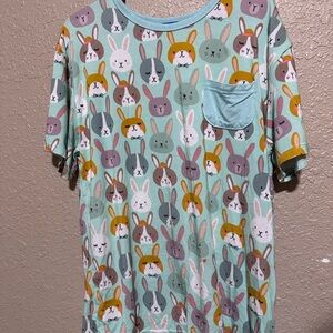 Little Sleepies Mint Bunny Short Sleeve Tee